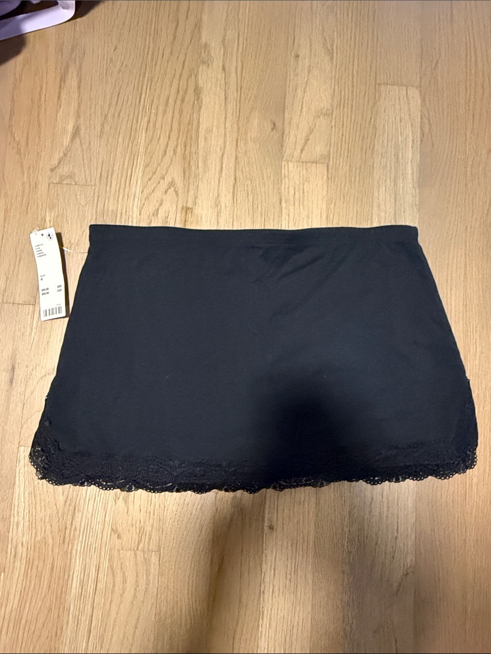 Urban Outfitters Black Lace Hem skort Slip - Seamless